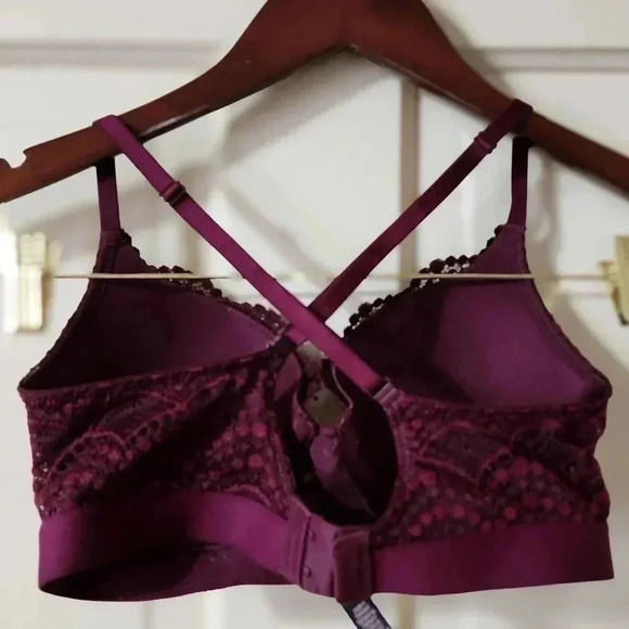 Victoria's Secret T-Shirt Push-Up Full Coverage Bra - Logo Band - 32C -purple‎ - Picture 3 of 7